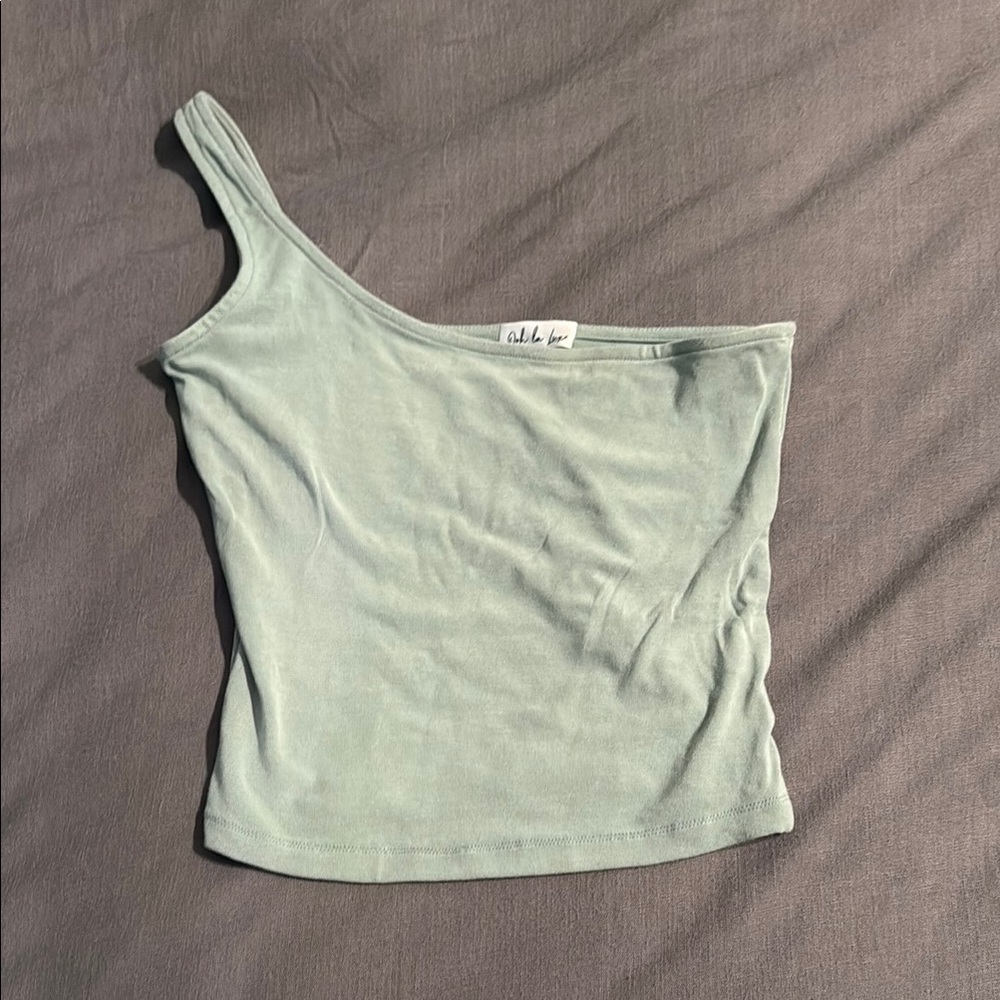 Asymmetrical Green Tank Top